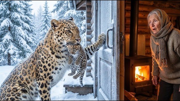 Jeden Morgen klopfte ein verwaister Leopard an ihre Tür. Eines Tages ließ sie ihn endlich herein