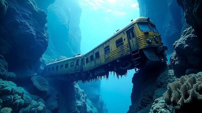 Ein Taucher entdeckte einen Eisenbahnwaggon auf dem Meeresgrund – und der Fund im Inneren schockierte alle