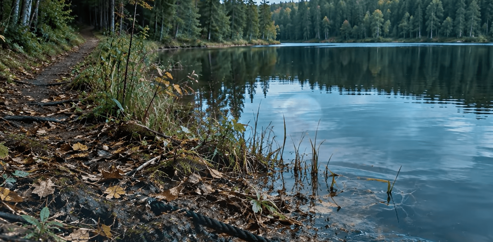 Ein Junge fand ein Seil im See, doch als sie daran zogen, rief ein Mann, sie sollten aufhören
